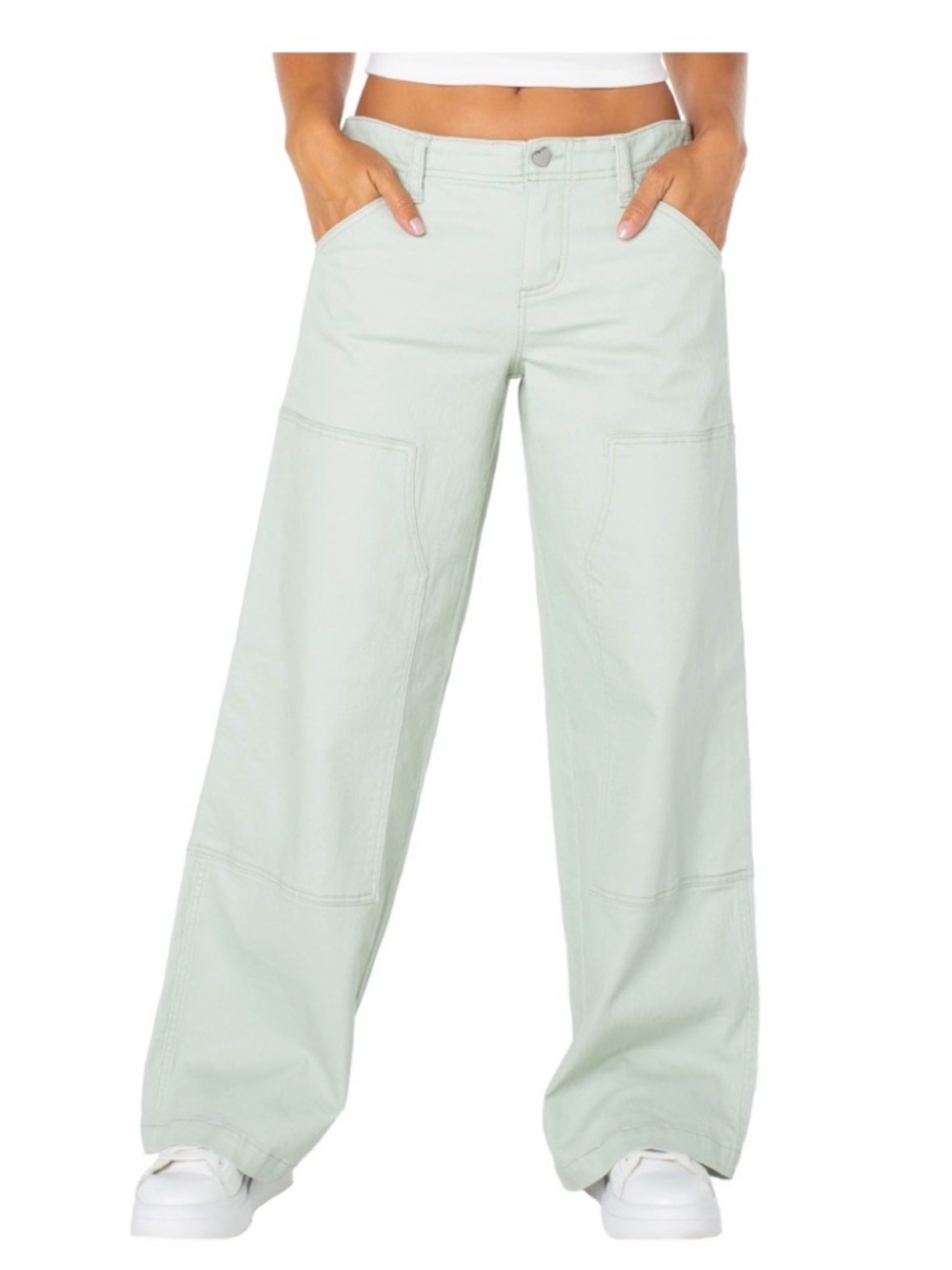 Women's Low Rise Baggy Utility Wide Leg Jeans